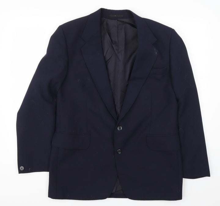 International Fashion Mens Blue Jacket Suit Jacket Size 40