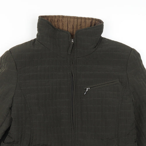 Gallery Womens Green   Quilted Coat Size S