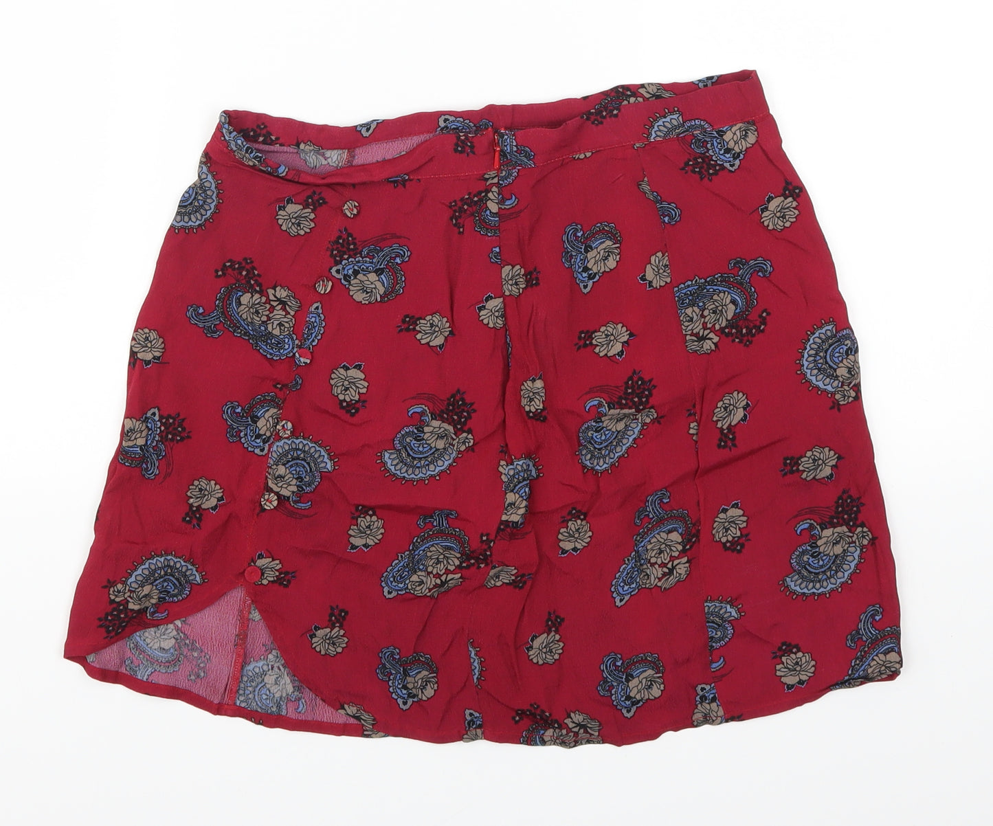 Miss Selfridge Womens Pink Paisley  Mini Skirt Size 8