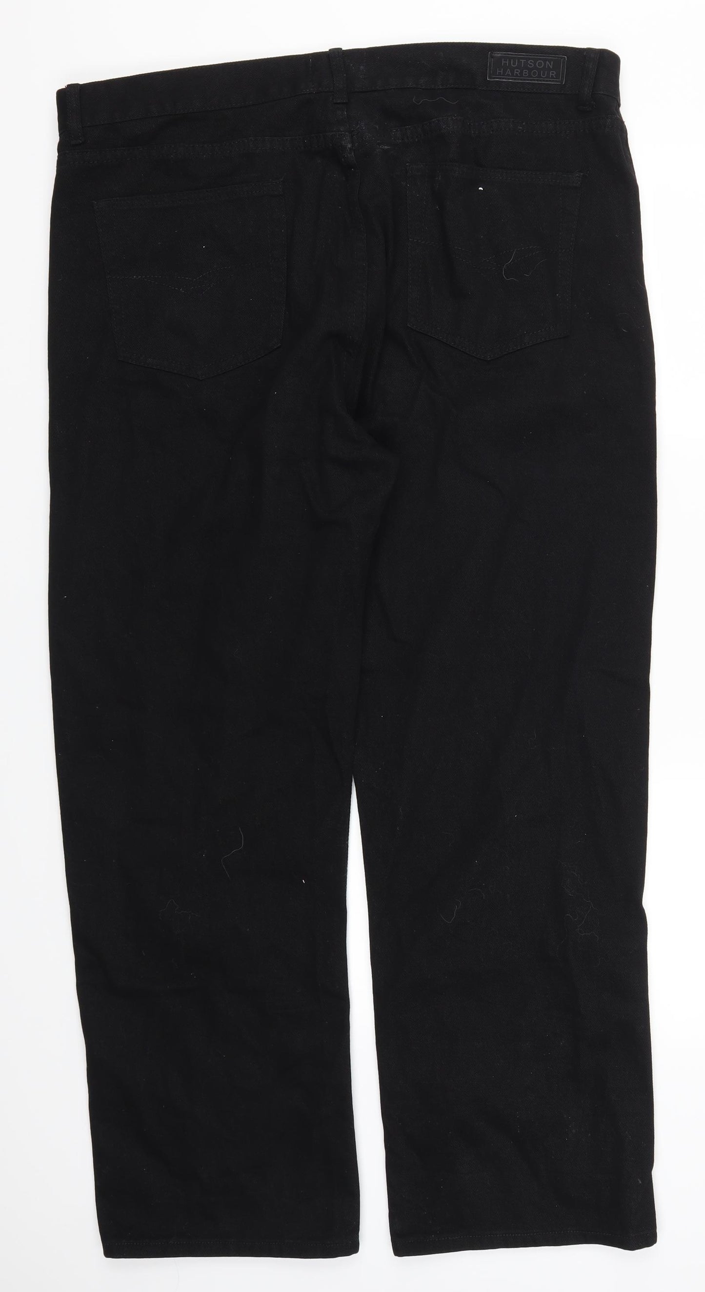 Hutson Harbour Mens Black  Denim Straight Jeans Size 42 L30 in