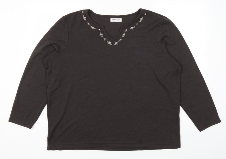 Bonmarché Womens Brown Pullover Jumper Size L