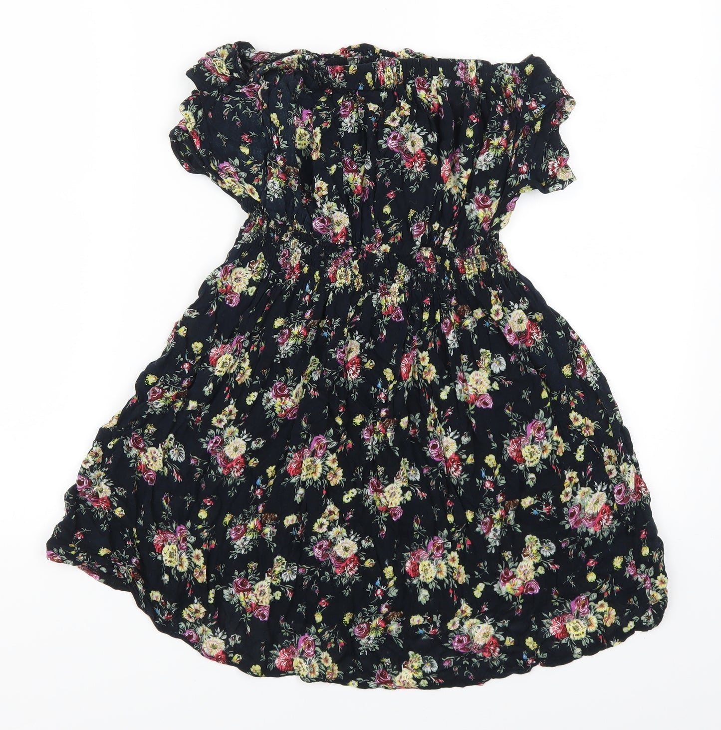 Zeva Womens Black Floral  Mini  One Size