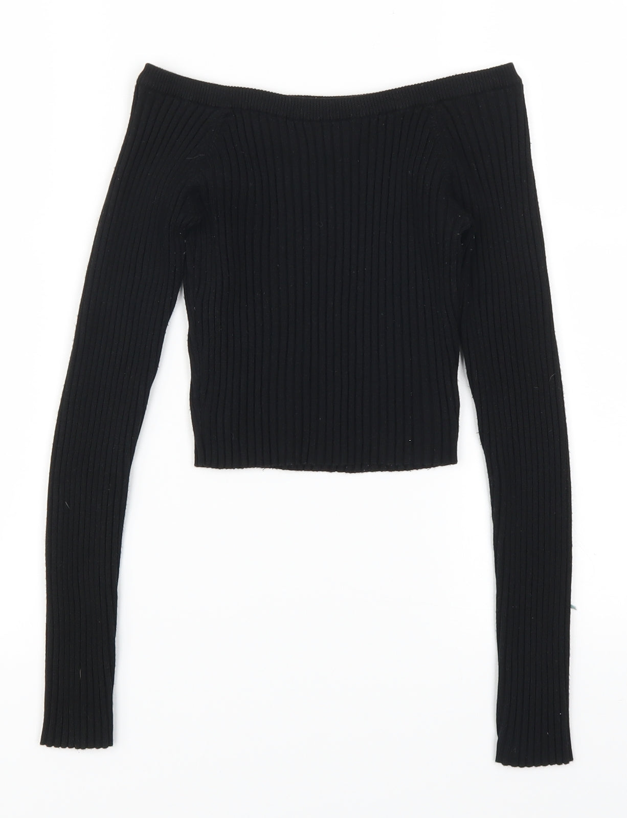 Missguided Womens Black   Cropped T-Shirt Size 8