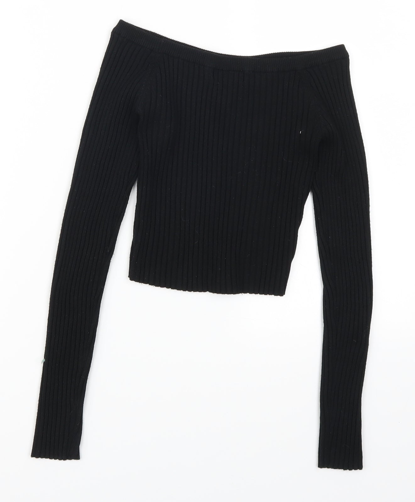 Missguided Womens Black   Cropped T-Shirt Size 8