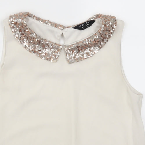 New Look Girls White   Basic Tank Size 12 Years
