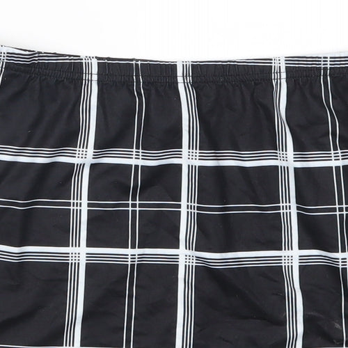 iShein Womens Black Check  Maxi Skirt Size M