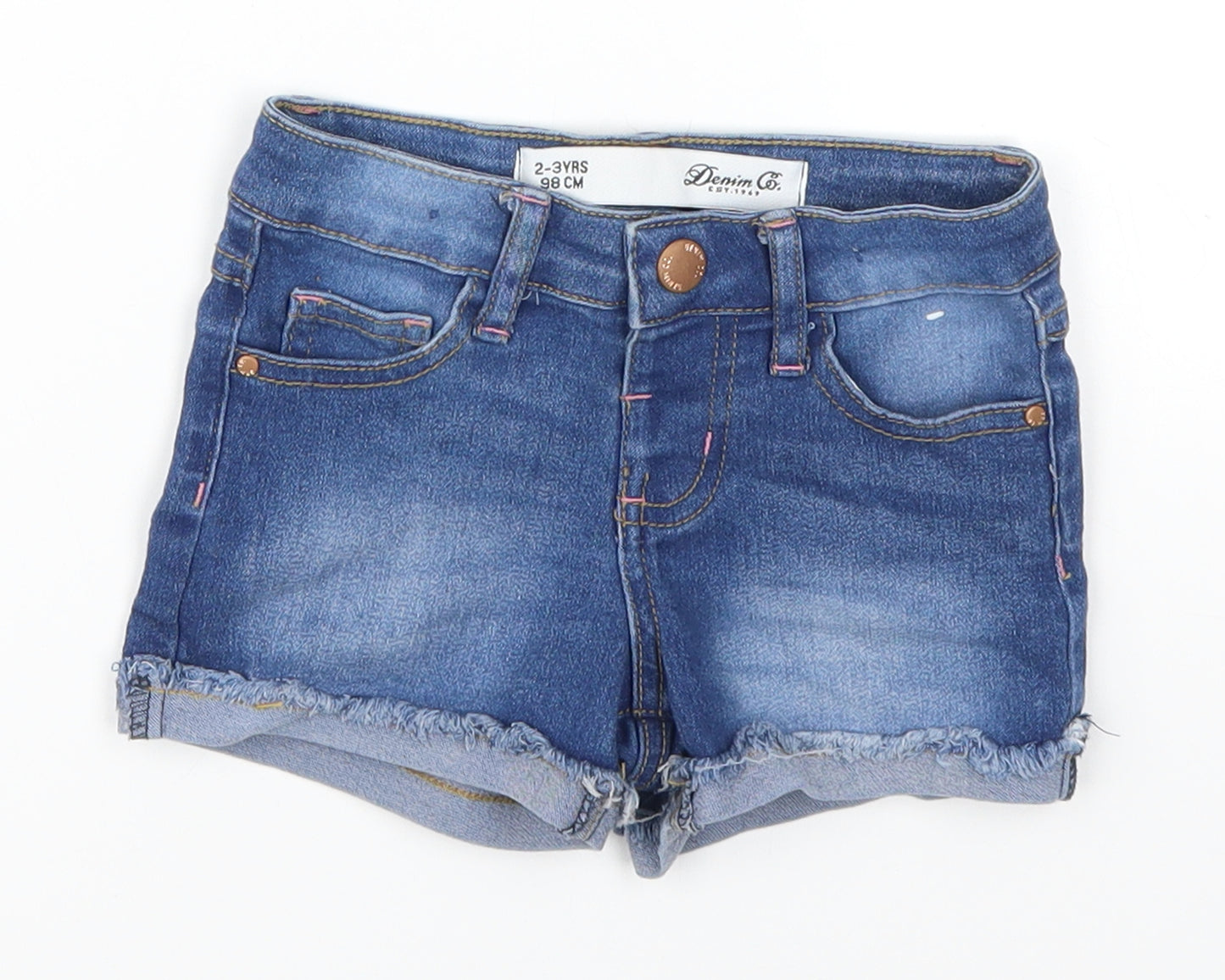 Denim Co Girls Blue  Denim Cut-Off Shorts Size 2-3 Years