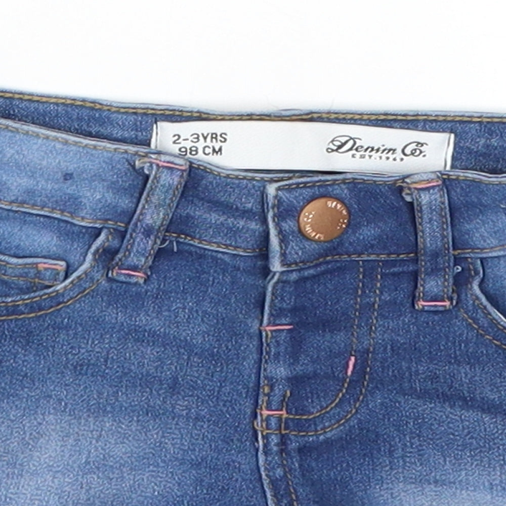 Denim Co Girls Blue  Denim Cut-Off Shorts Size 2-3 Years