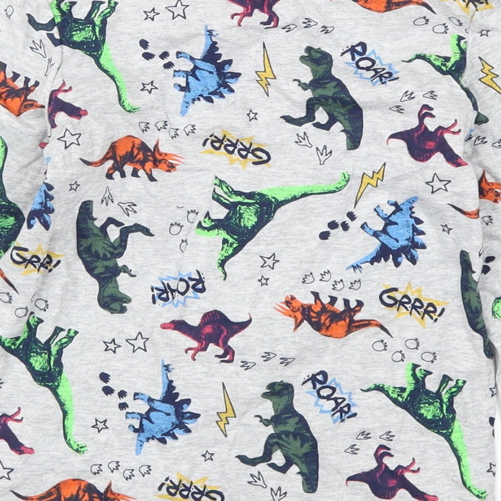 Nutmeg Boys Grey   Basic T-Shirt Size 5-6 Years  - Don't Feed the Dino's!
