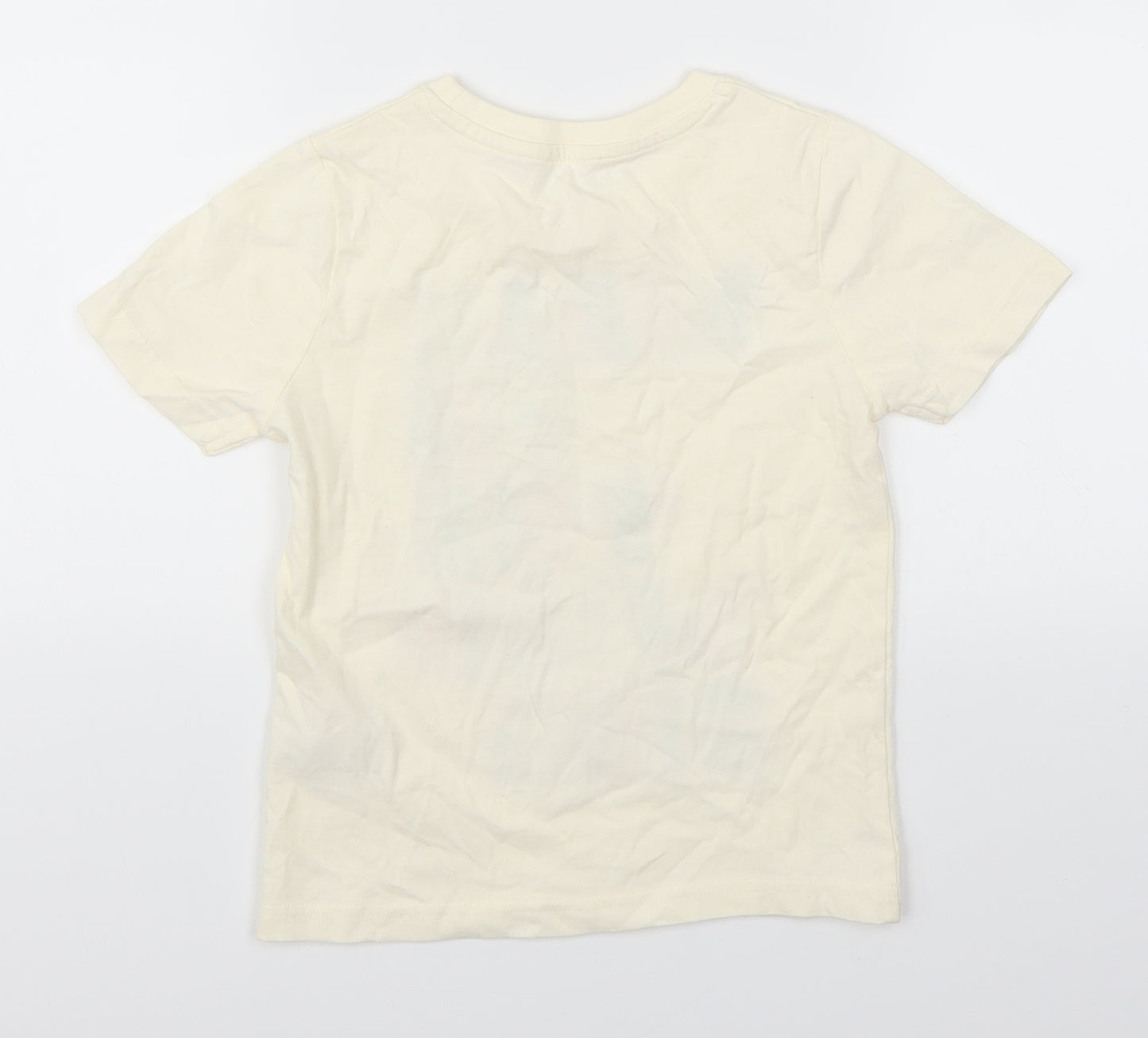 Nutmeg Boys Beige   Basic T-Shirt Size 4-5 Years  - Walk On The Wild Side