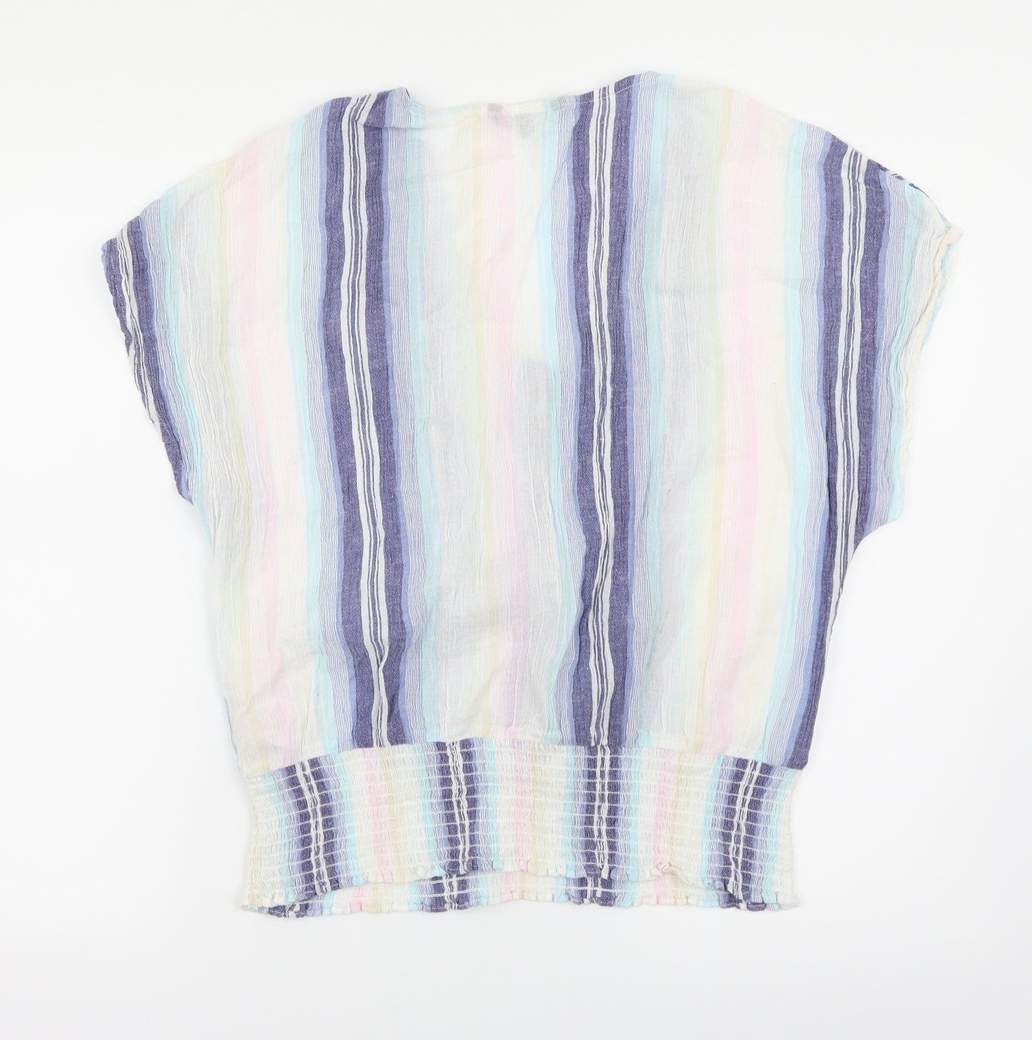 Peacocks Womens Multicoloured Striped  Basic Blouse Size 18
