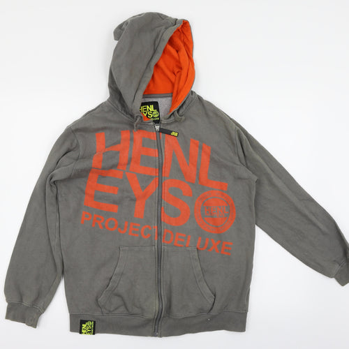 Henleys Boys Grey   Full Zip Hoodie Size 13-14 Years