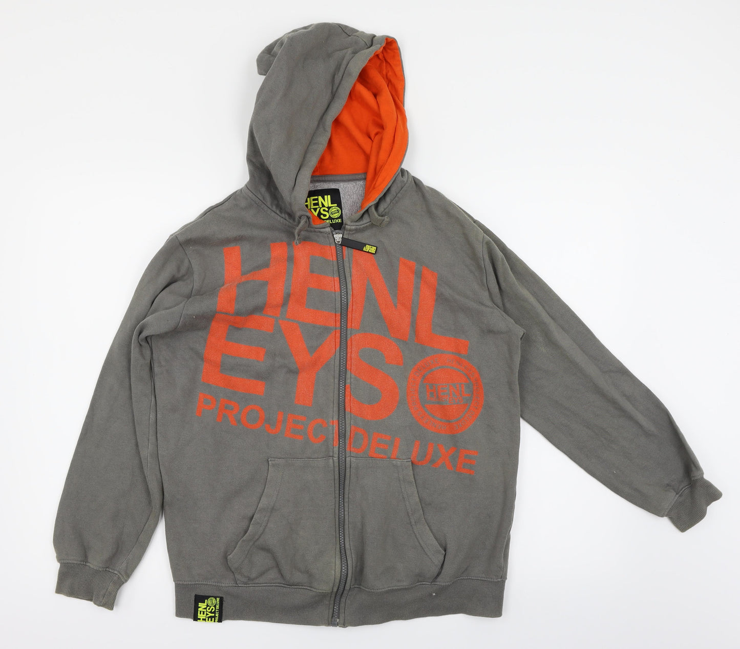 Henleys Boys Grey   Full Zip Hoodie Size 13-14 Years