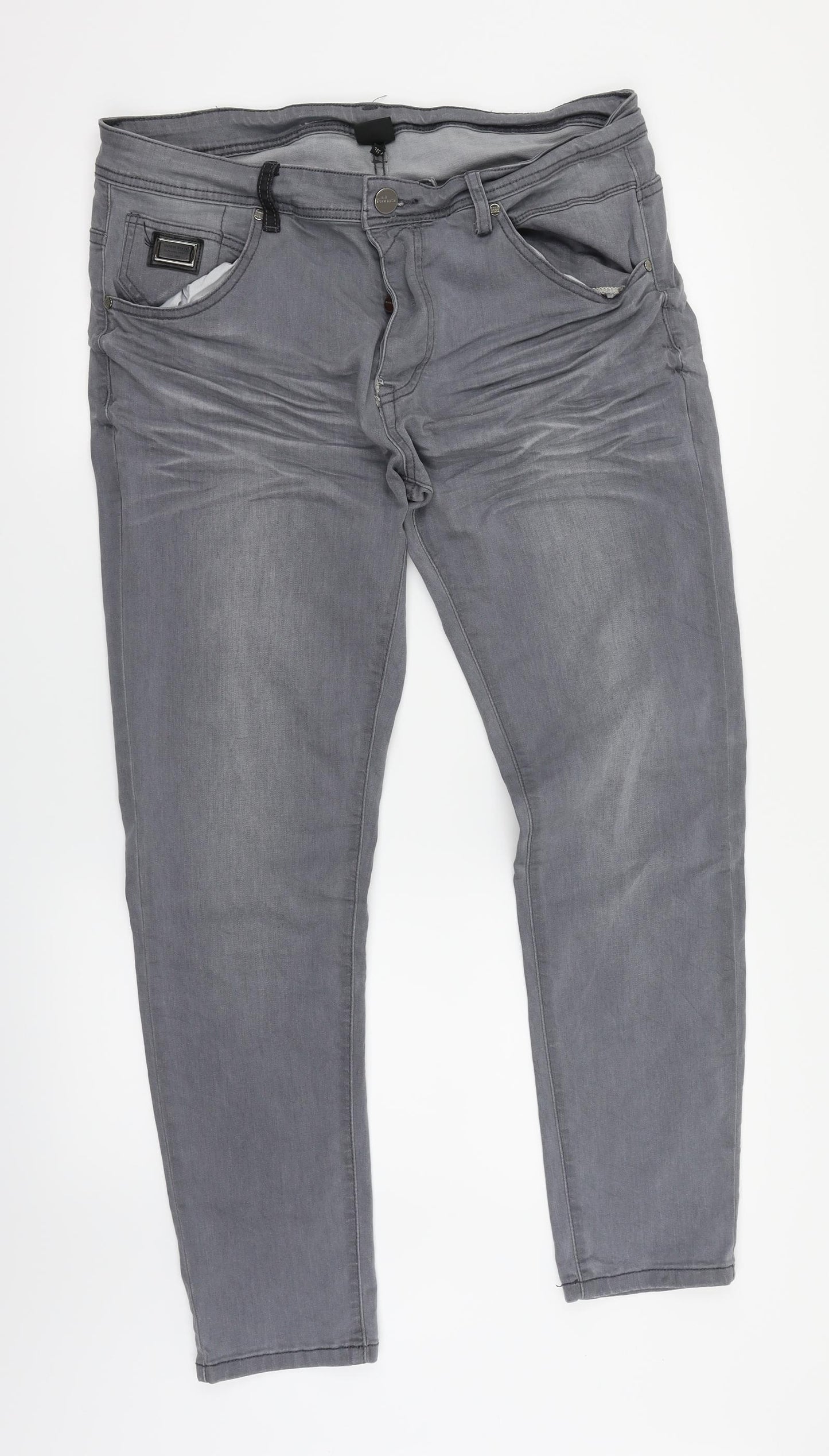 Born RIch Mens Grey   Skinny Jeans Size 36 in L30 in