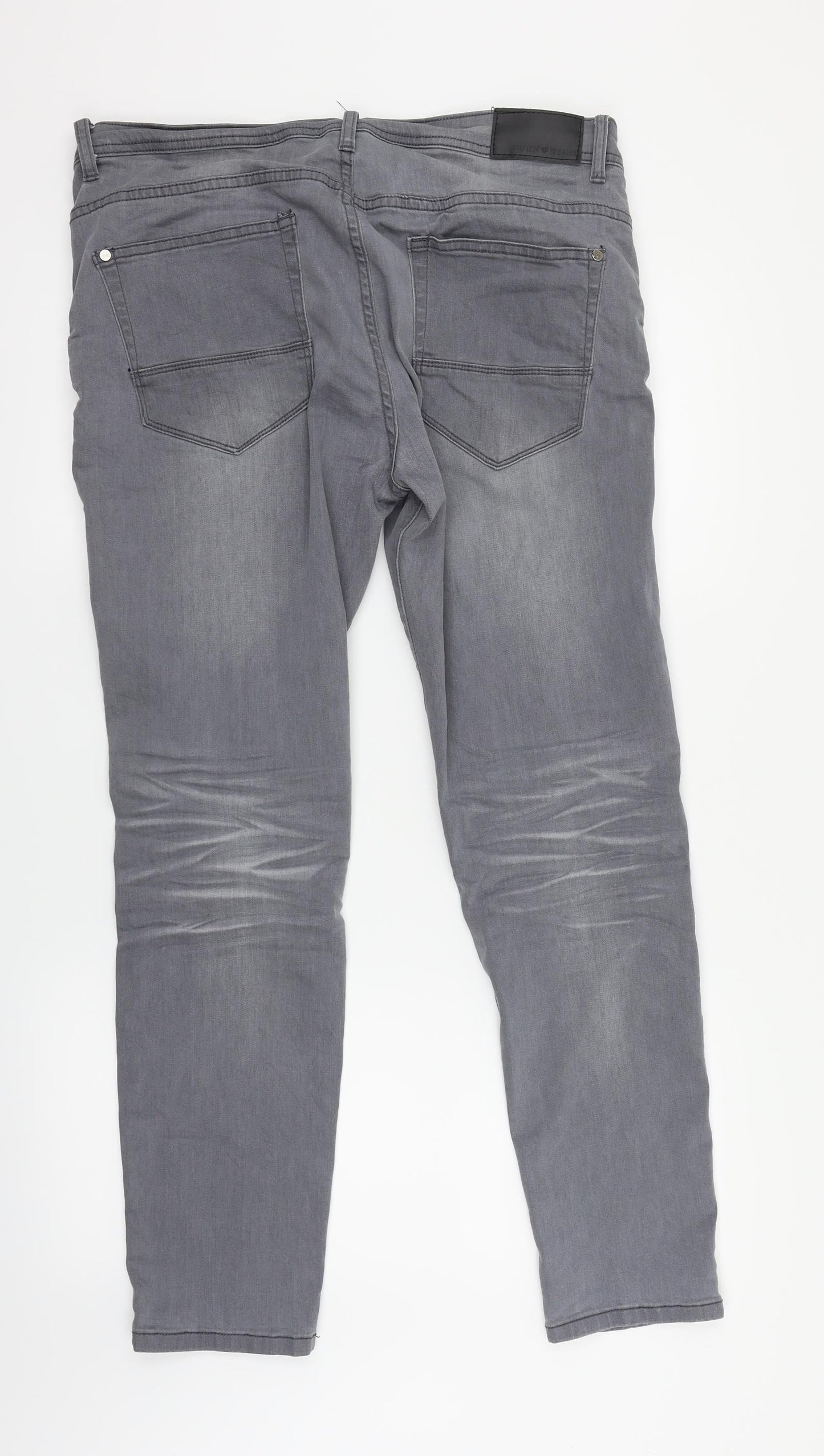 Born RIch Mens Grey   Skinny Jeans Size 36 in L30 in