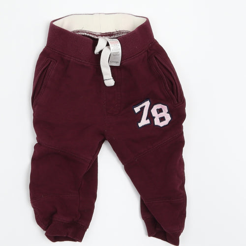 George Girls Purple   Jogger Trousers Size 0-3 Months