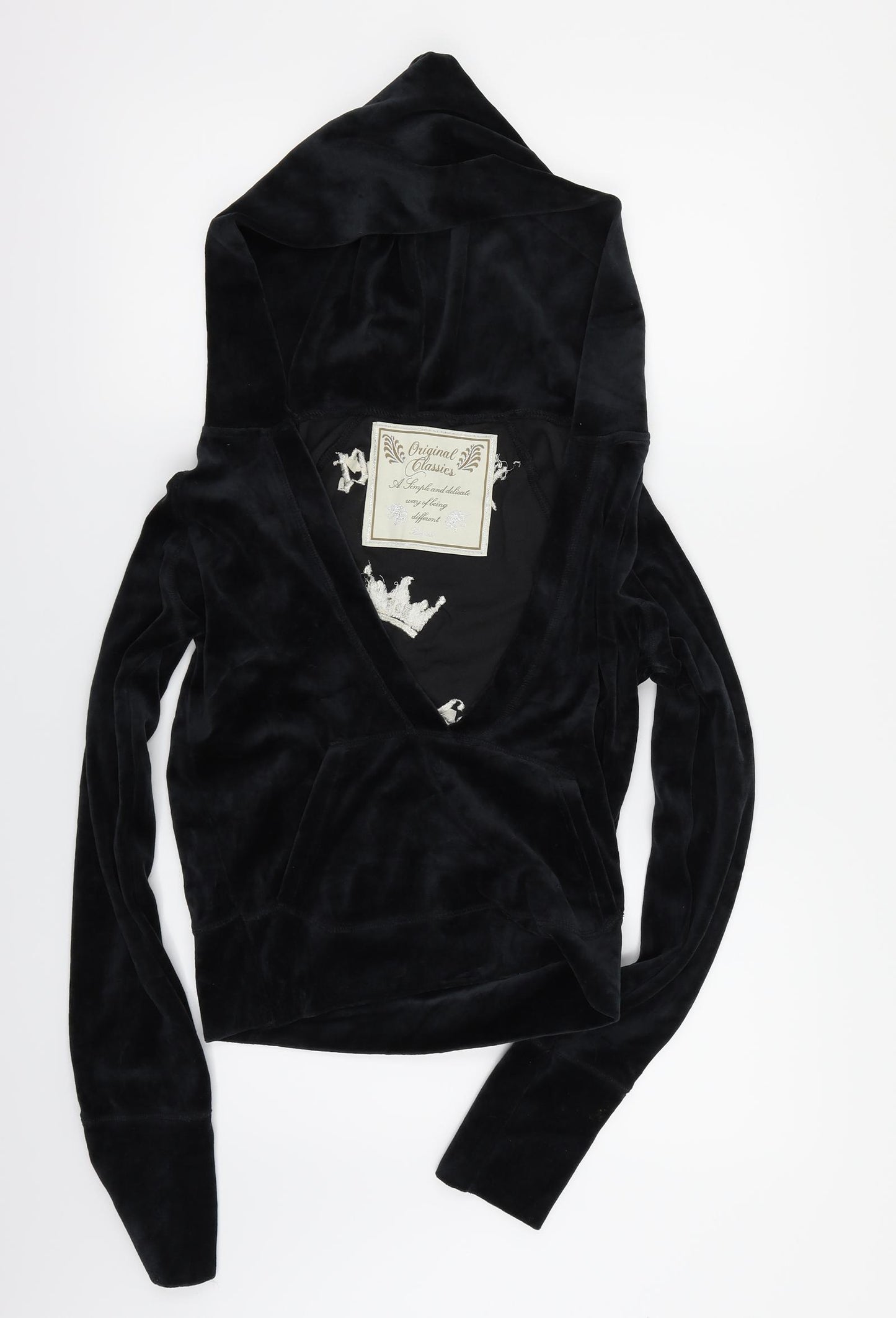 Original Classics Womens Black   Pullover Hoodie Size L