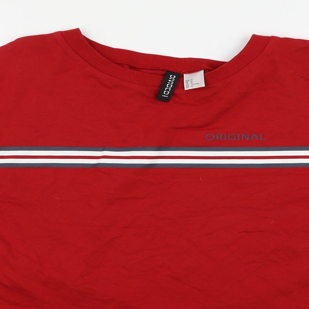 Divided Mens Red    T-Shirt Size M