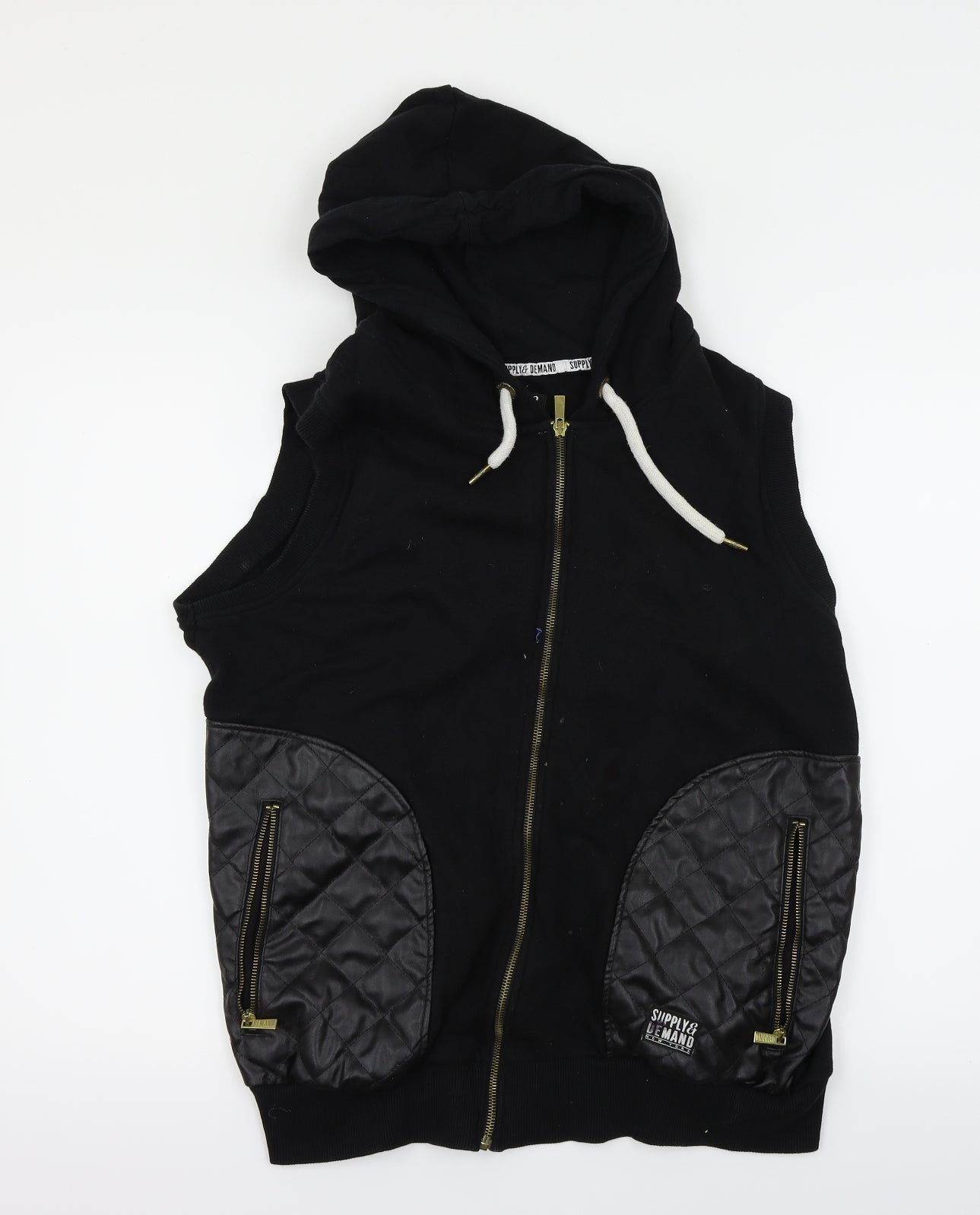 Supply & Demand Mens Black   Full Zip Hoodie Size L