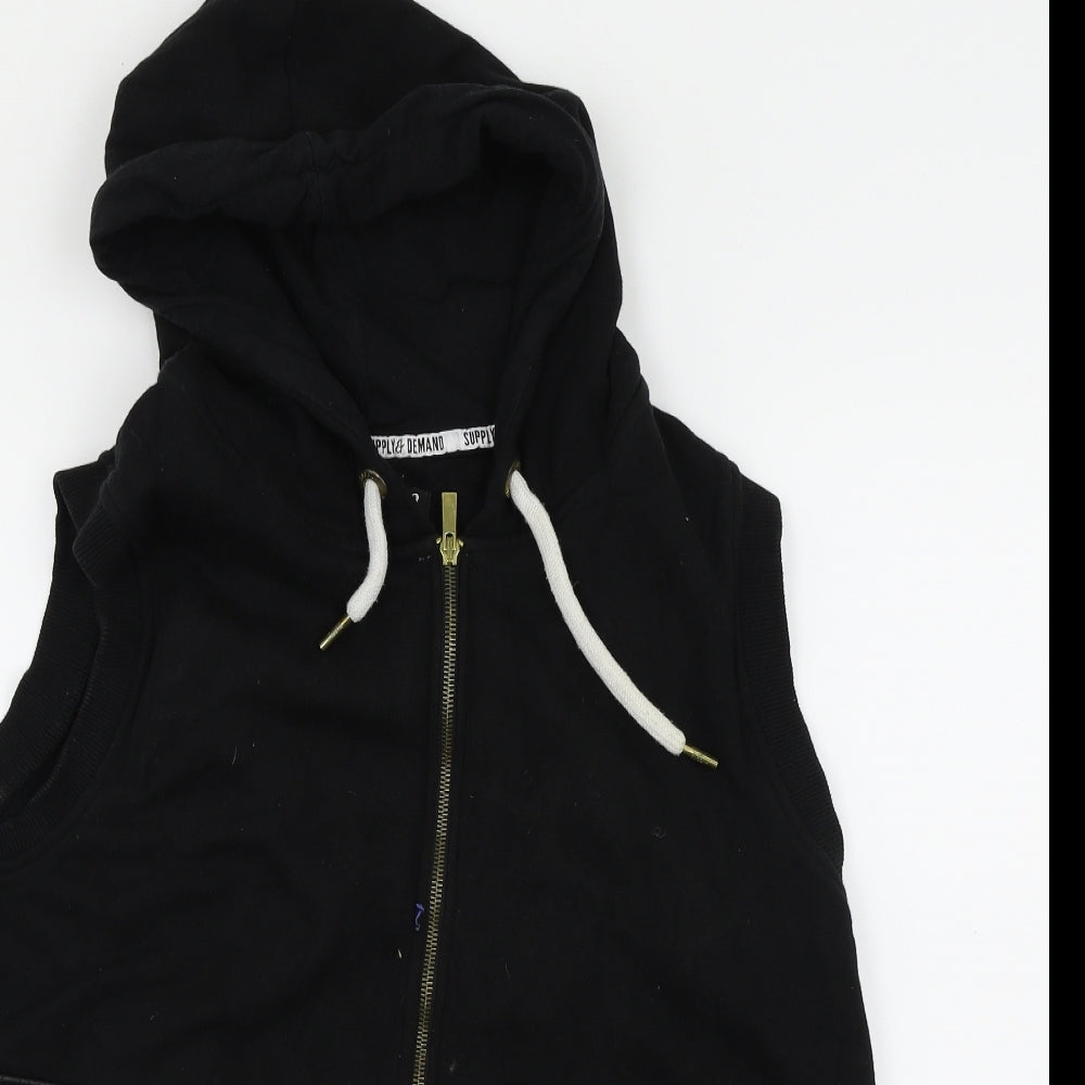 Supply & Demand Mens Black   Full Zip Hoodie Size L