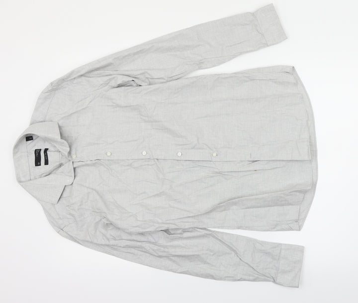NEXT Mens Grey    Button-Up Size M