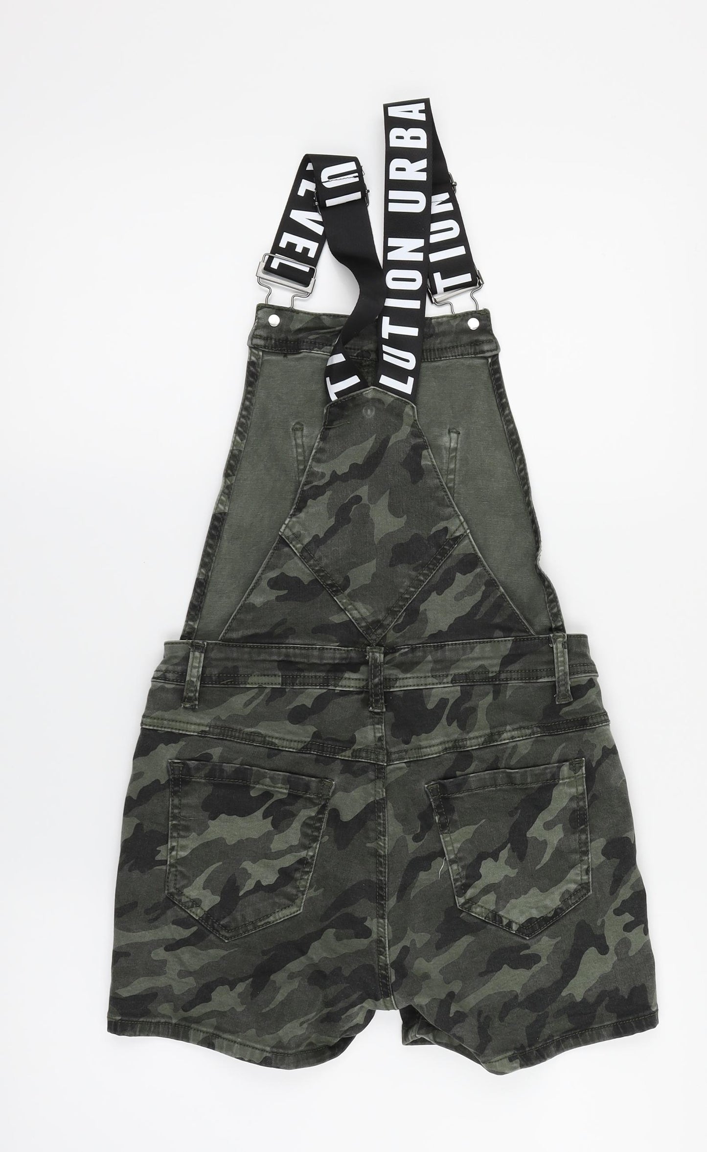 Tiffy & Staff Womens Green Camouflage  Dungarees Trousers Size XS