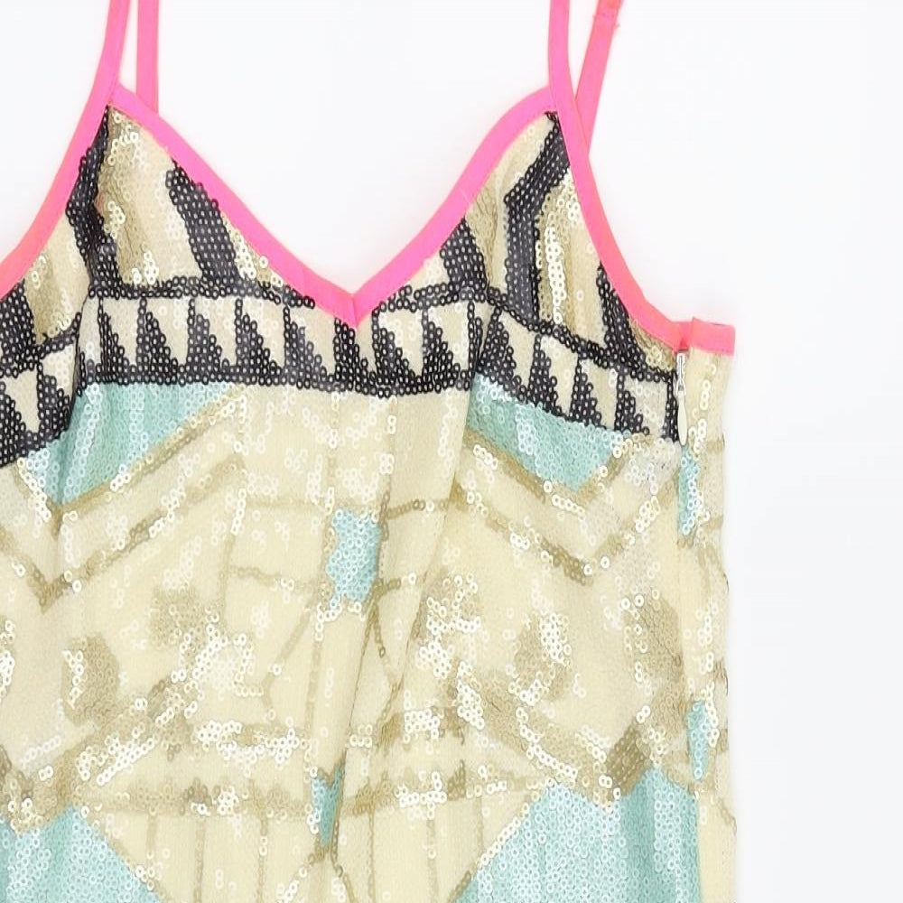 Miss Selfridge Womens Multicoloured Animal Print  Camisole Tank Size 6