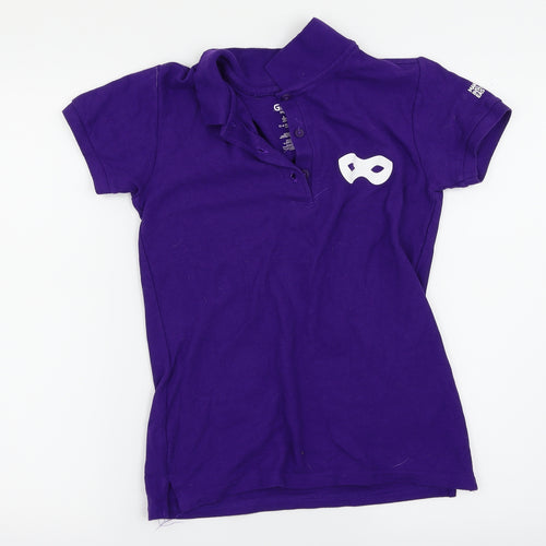 Gildan Womens Purple   Basic Polo Size S