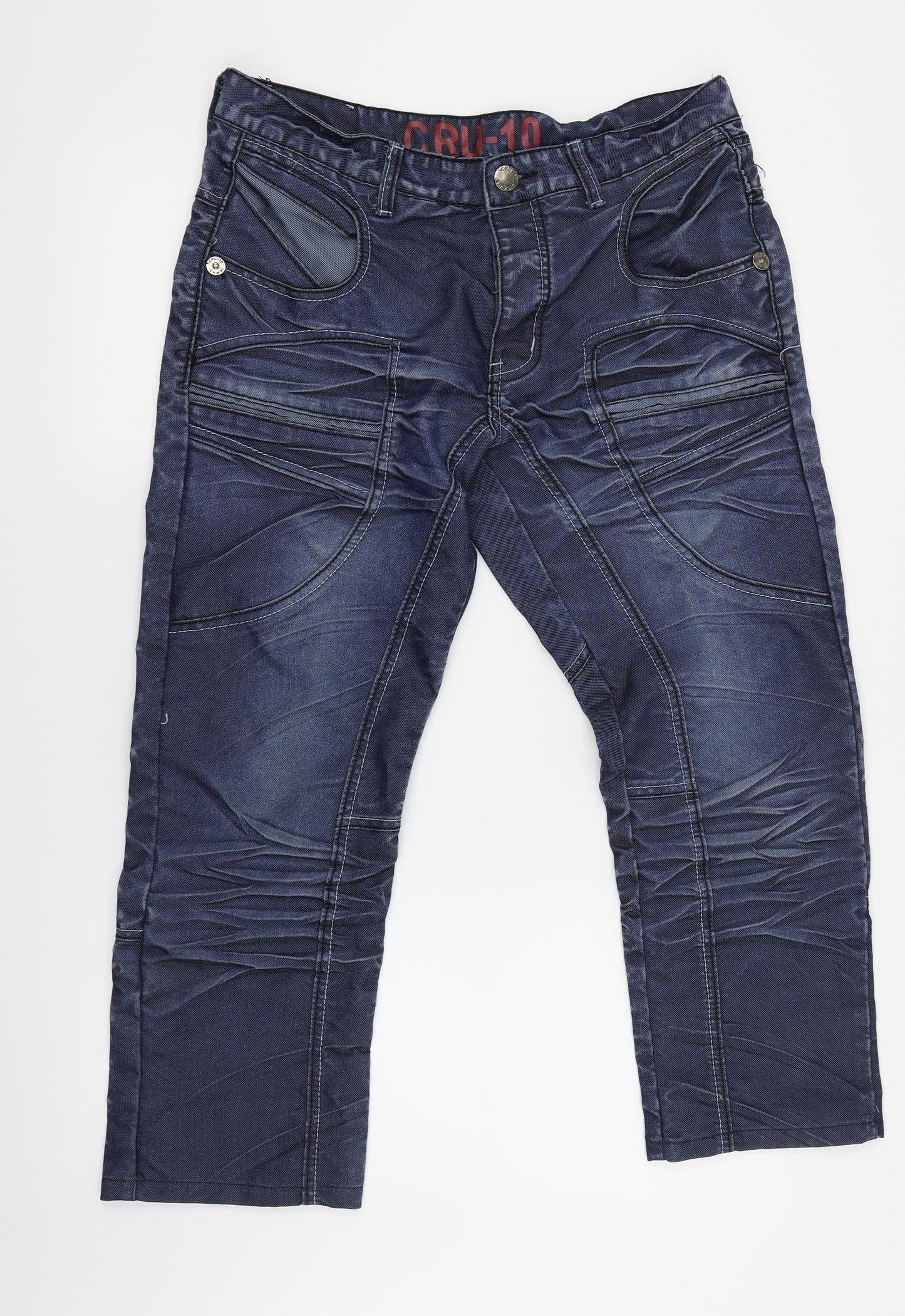Cru-10 Mens Blue   Straight Jeans Size 34 in L24 in