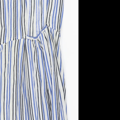 senorita Womens White Striped  Fit & Flare  Size S