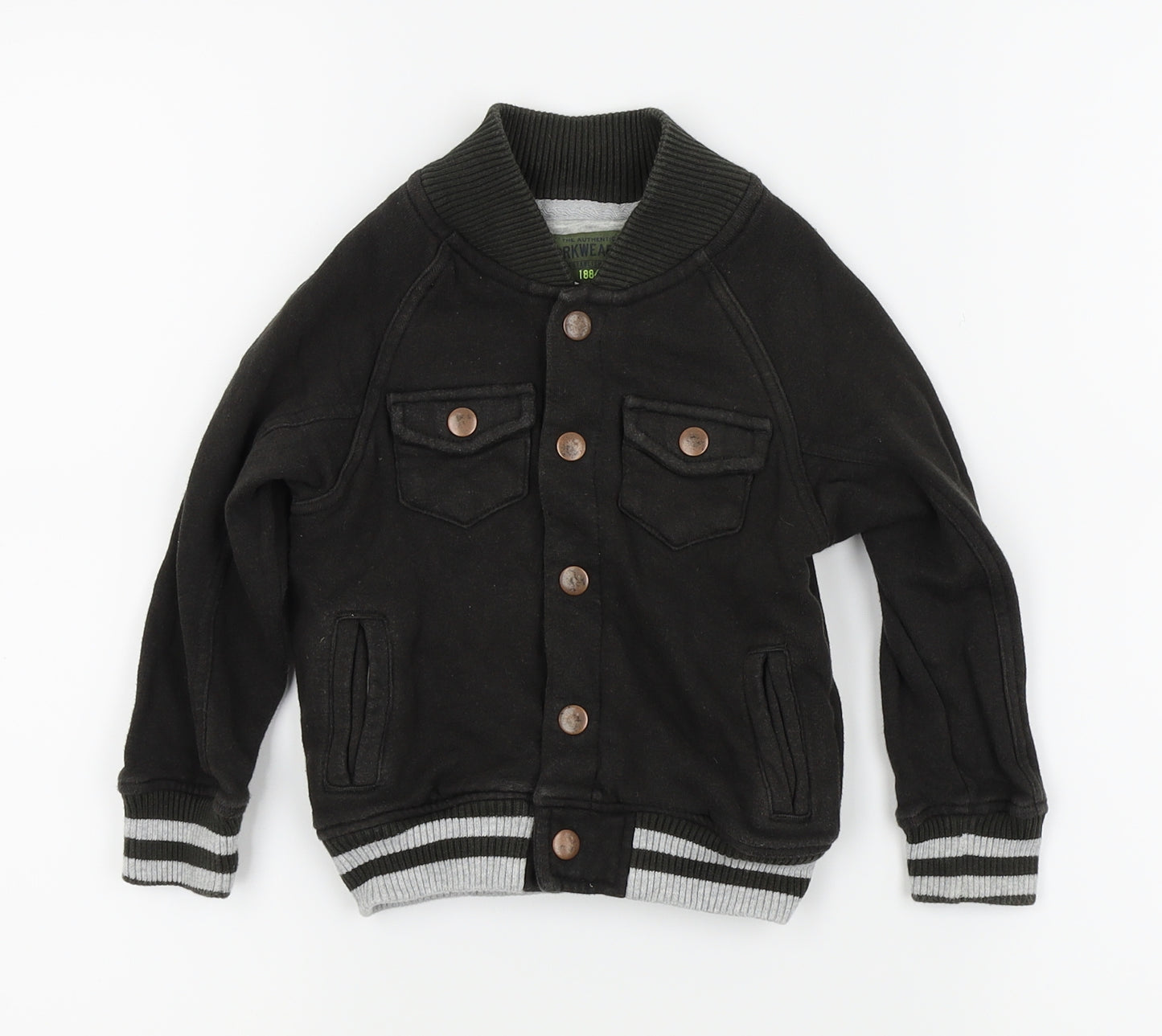 worwear & co Boys Black   Pullover Jumper Size 18-24 Months  - button up jackets