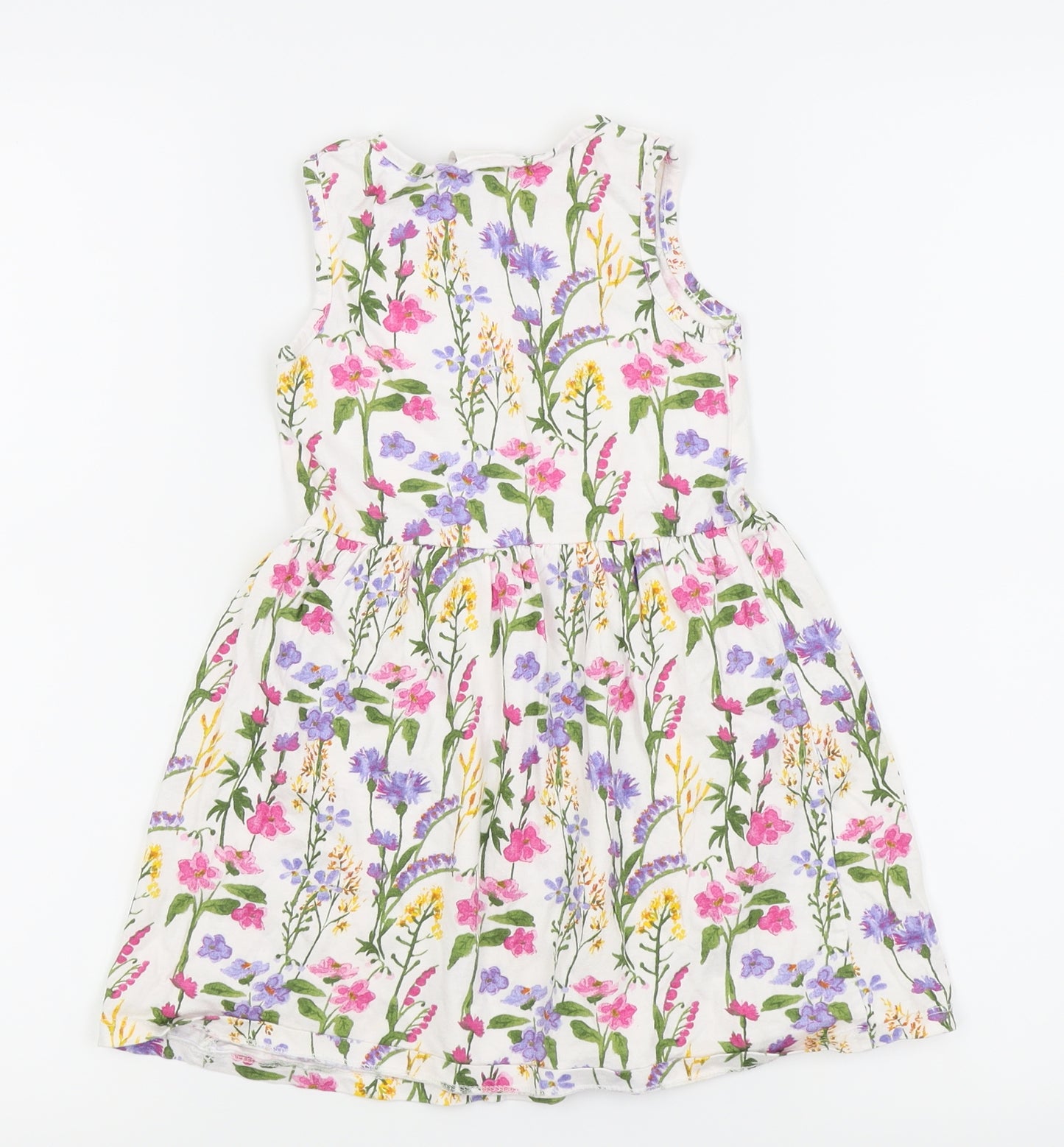E-vie Angel Girls White Floral  Fit & Flare  Size 4 Years
