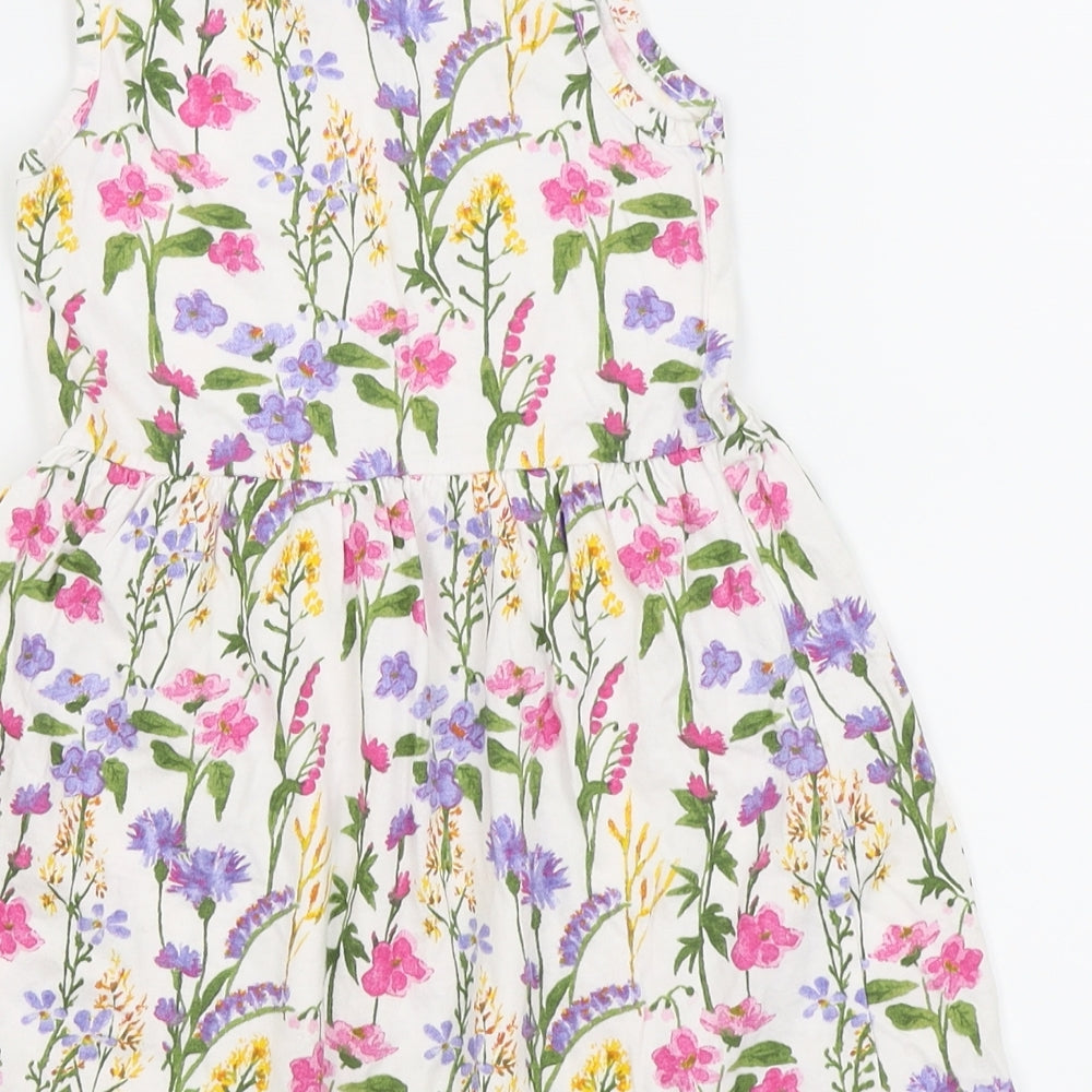 E-vie Angel Girls White Floral  Fit & Flare  Size 4 Years