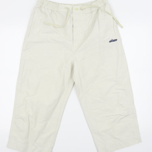 ellesse Womens White   Cropped Trousers Size M