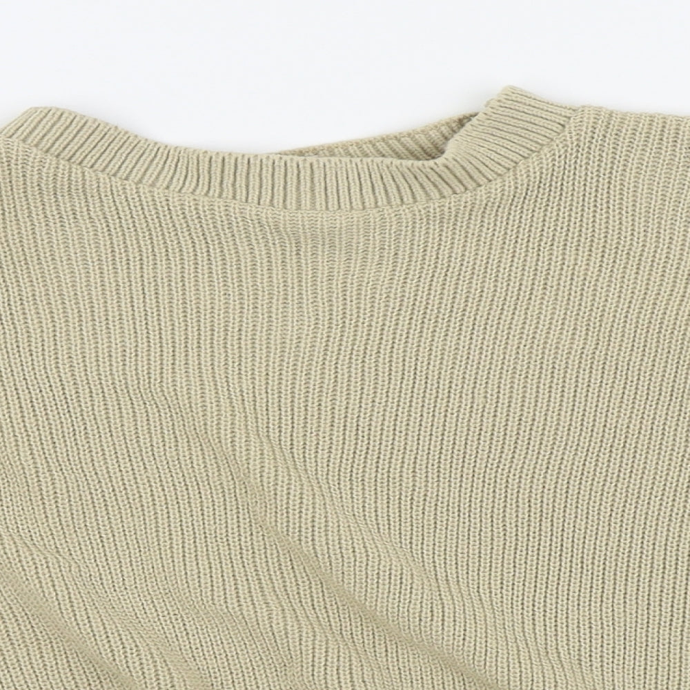 Nasty Gal Womens Beige   Pullover Jumper Size M  - Crop jumper