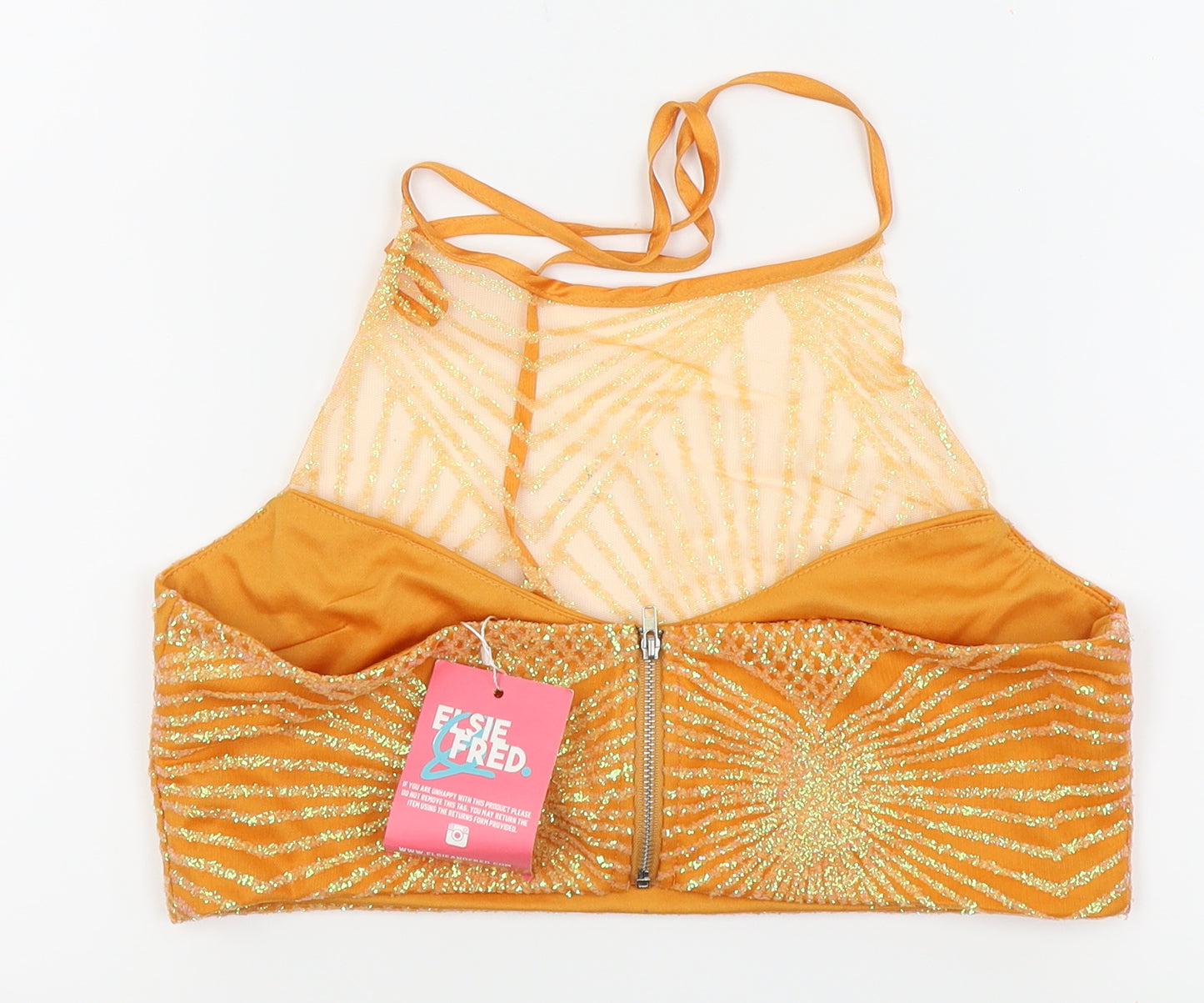 elsie fred Womens Orange   Camisole Tank Size M  - crop top