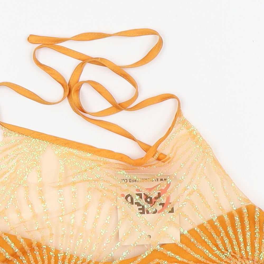 elsie fred Womens Orange   Camisole Tank Size M  - crop top
