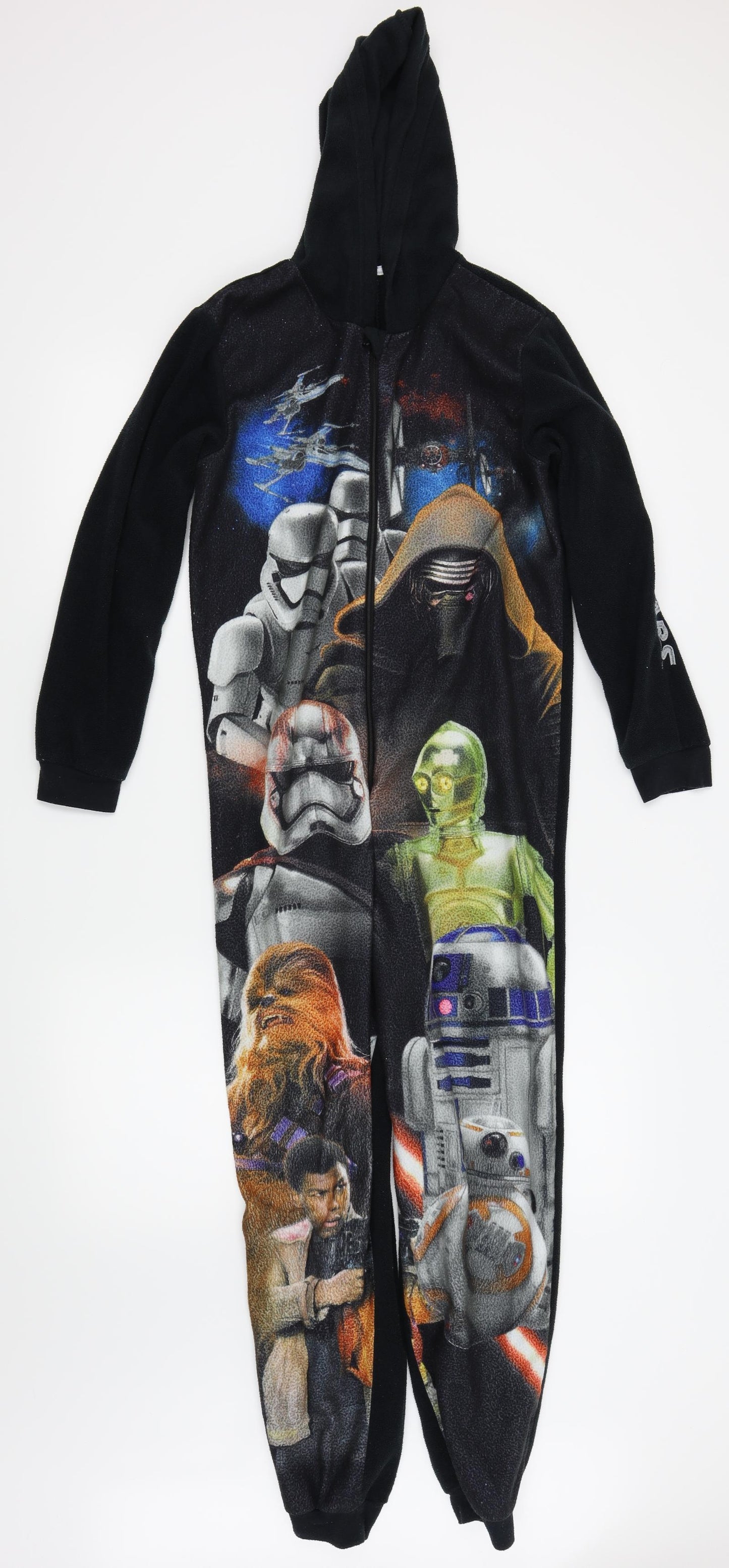 Asda George Boys Black Solid   One Piece Size 11-12 Years  - star wars