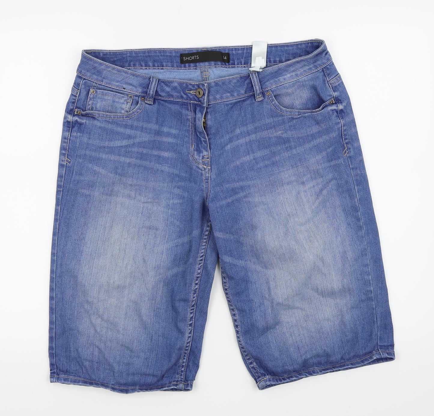 NEXT Womens Blue   Chino Shorts Size 14 - denim shorts