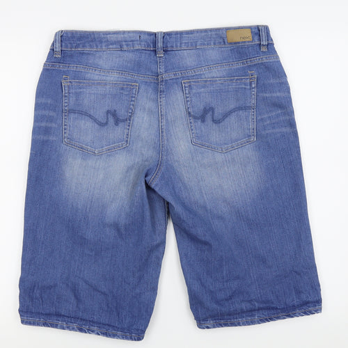 NEXT Womens Blue   Chino Shorts Size 14 - denim shorts