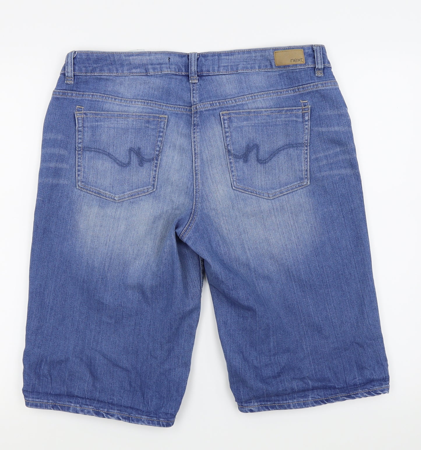 NEXT Womens Blue   Chino Shorts Size 14 - denim shorts