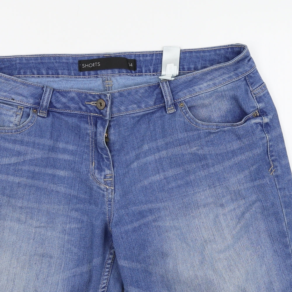 NEXT Womens Blue   Chino Shorts Size 14 - denim shorts