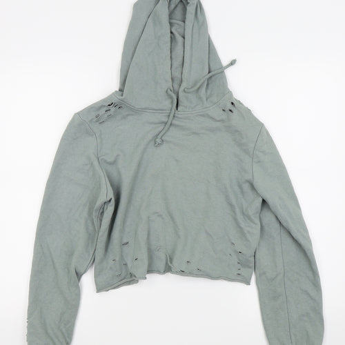 Primark Womens Green   Pullover Jumper Size 10  - ripped/cropped jumper
