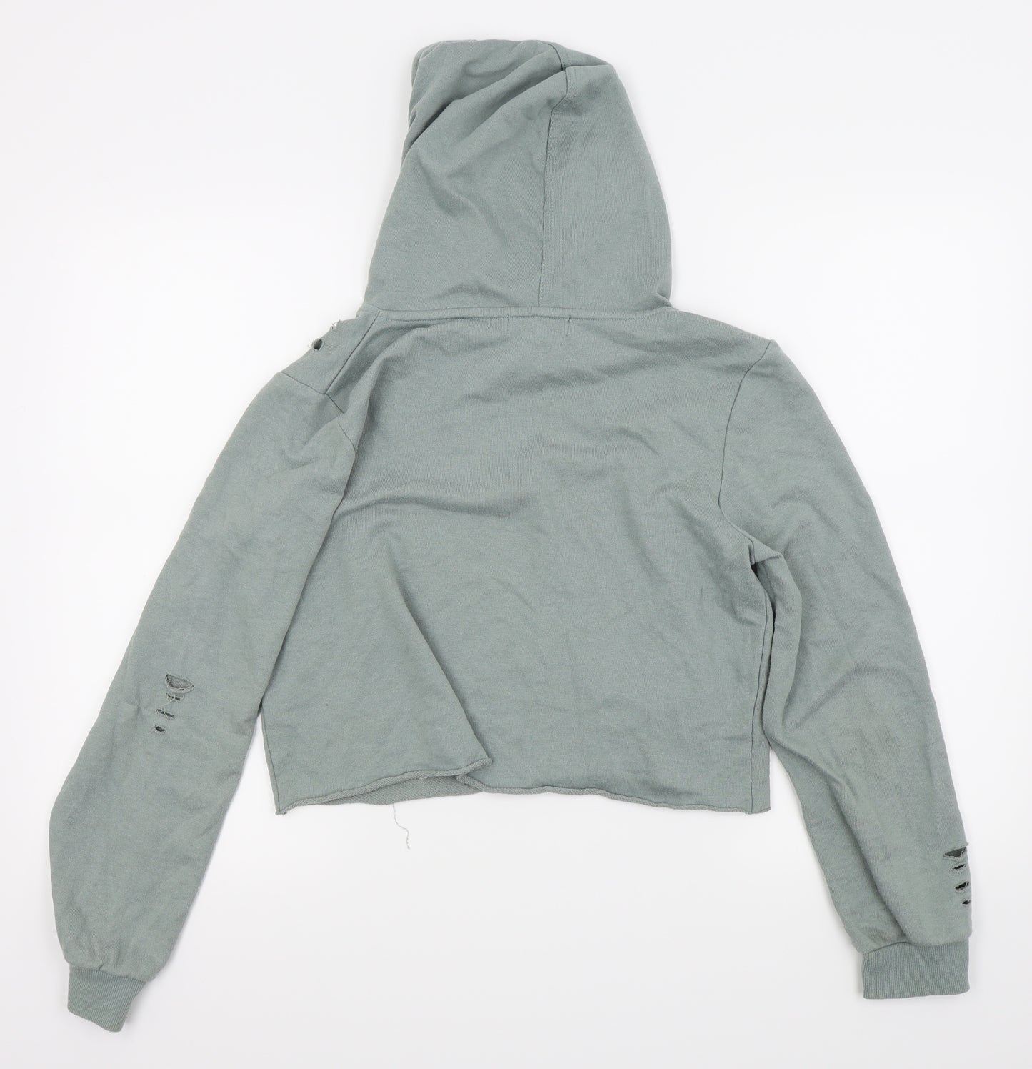 Primark Womens Green   Pullover Jumper Size 10  - ripped/cropped jumper