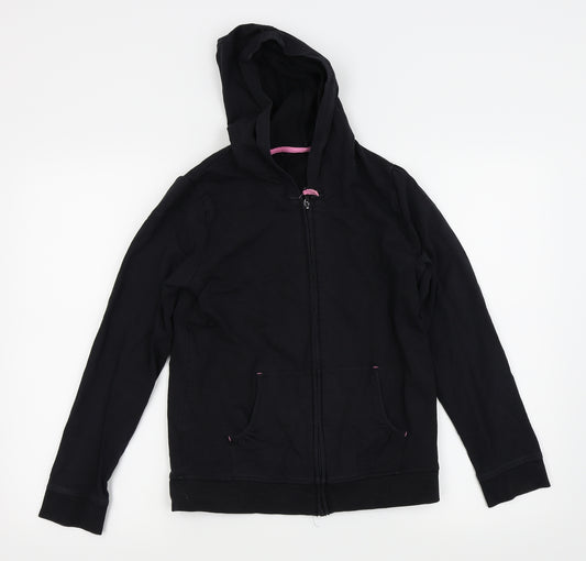 Asda George Girls Black   Full Zip Jumper Size 12-13 Years