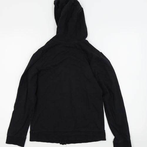 Asda George Girls Black   Full Zip Jumper Size 12-13 Years