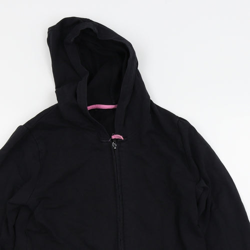Asda George Girls Black   Full Zip Jumper Size 12-13 Years