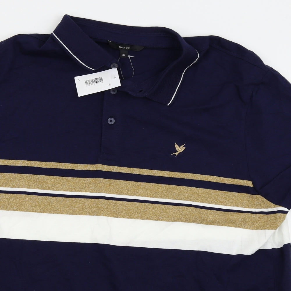 Asda George Mens Blue    Polo Size XL