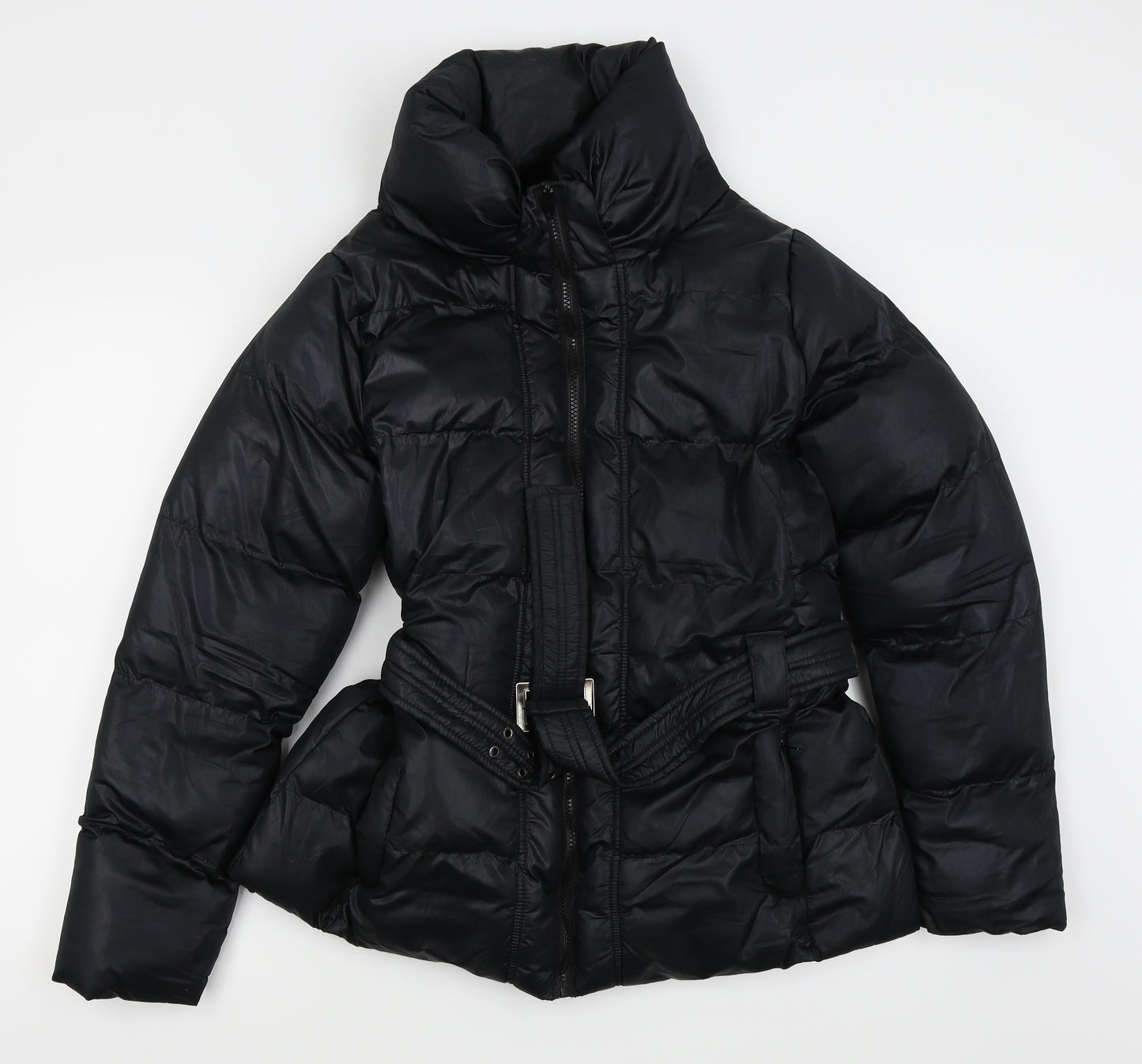 Brave Soul Womens Black   Puffer Jacket Coat Size 16