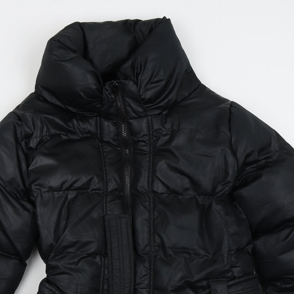Brave Soul Womens Black   Puffer Jacket Coat Size 16